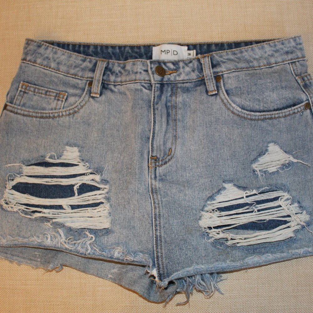 MINKPINK Trash Talk Denim Skort